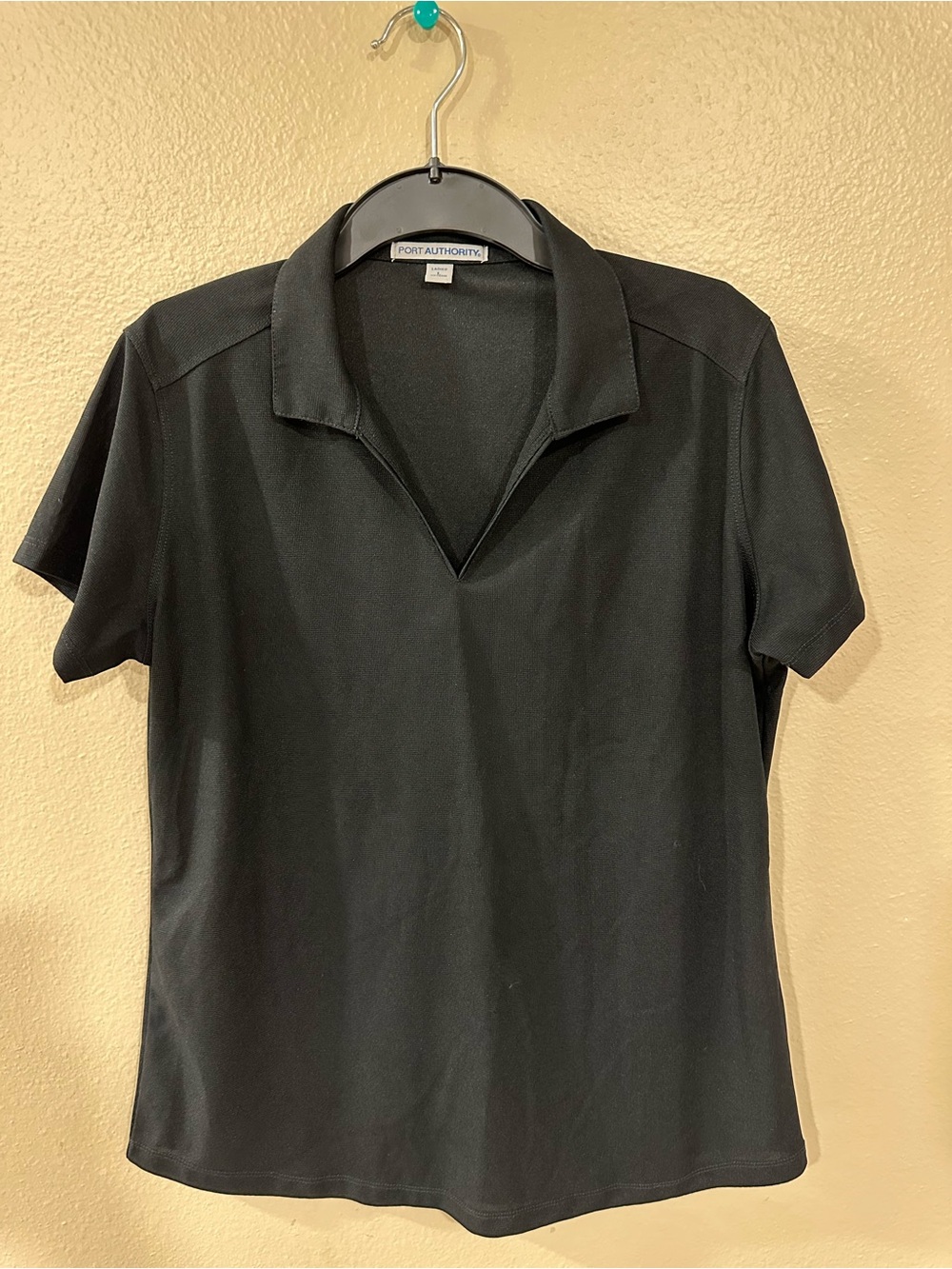 Port Authority Black Women’s Short Sleeve Polo - Johnny Collar